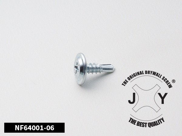 VITE AUTOPERFORANTE TEKS ZINCATA BIANCA Ø 4,2 TESTA LARGA - PIATTA - TOP QUALITY - JY®- Art. AKIFIX NF64001 - immagine 2