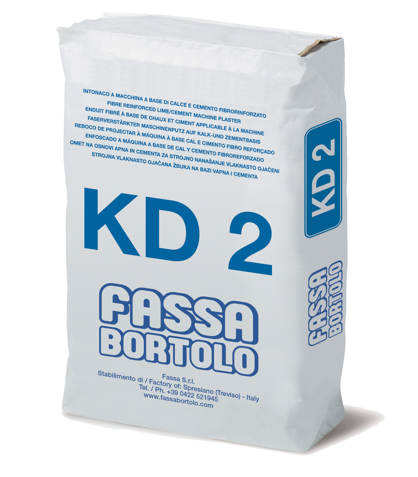 FASSA BORTOLO KD2 Intonaco di fondo fibrorinforzato kg. 25 - "PROMO VALIDA PER ULTIMI 2 BANCALI"