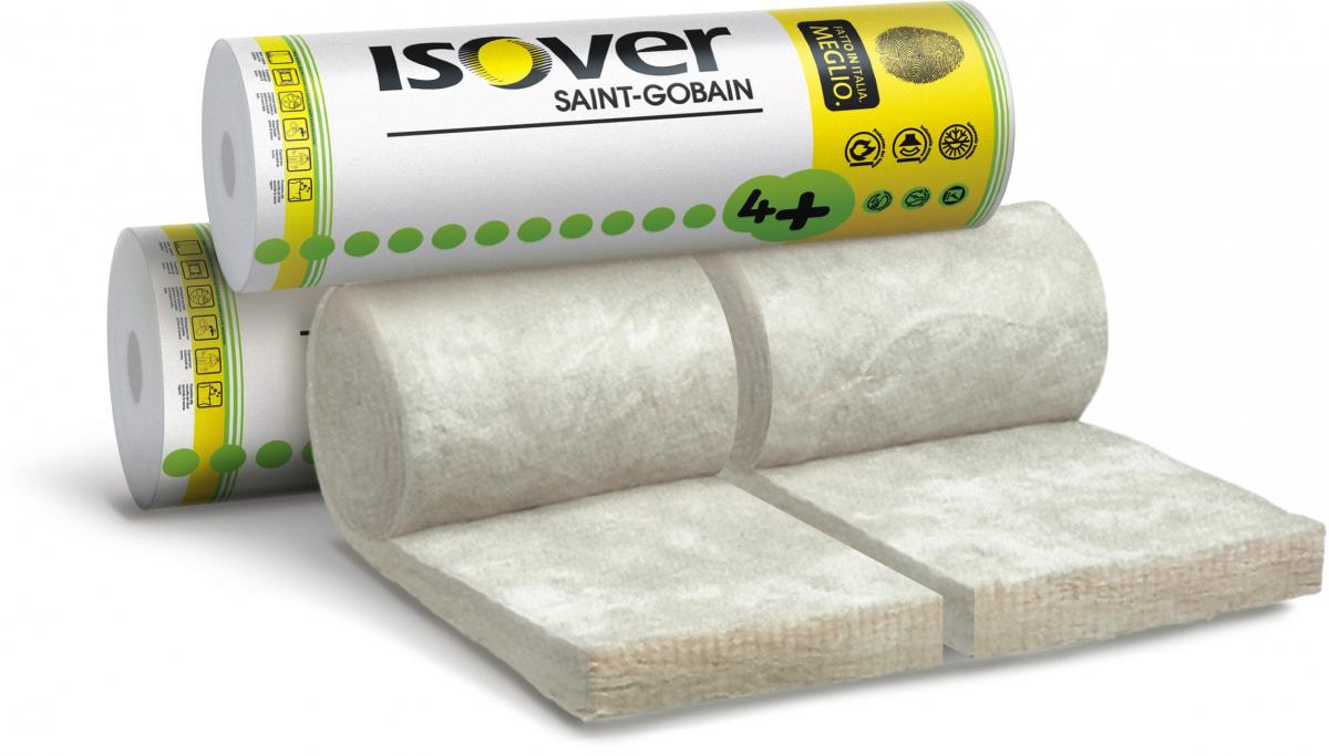 ISOVER PAR 4+ Rotolo in lana di vetro per pareti e soffitti (formato h. 600 - spessore 45/70/95 mm)
