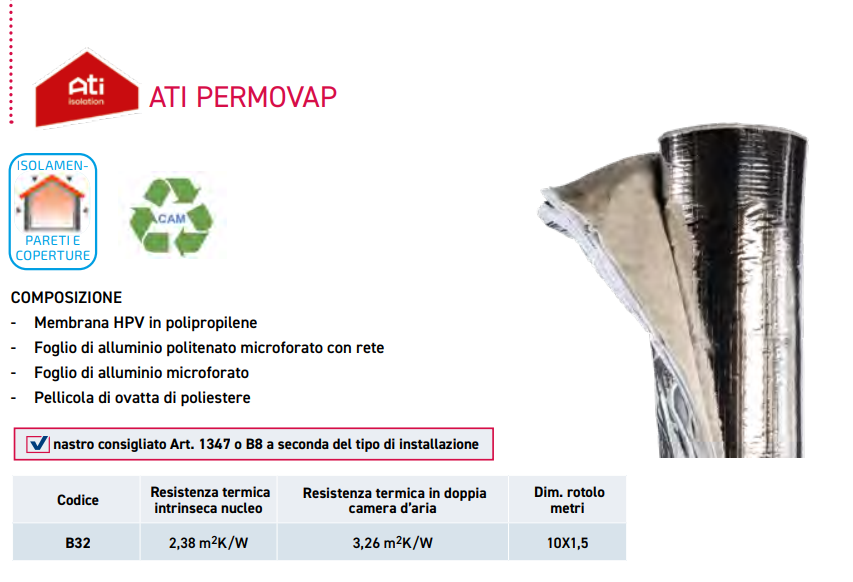 PERMOVAP – Isolante Termoriflettente Multistrato (15 mq) - immagine 4