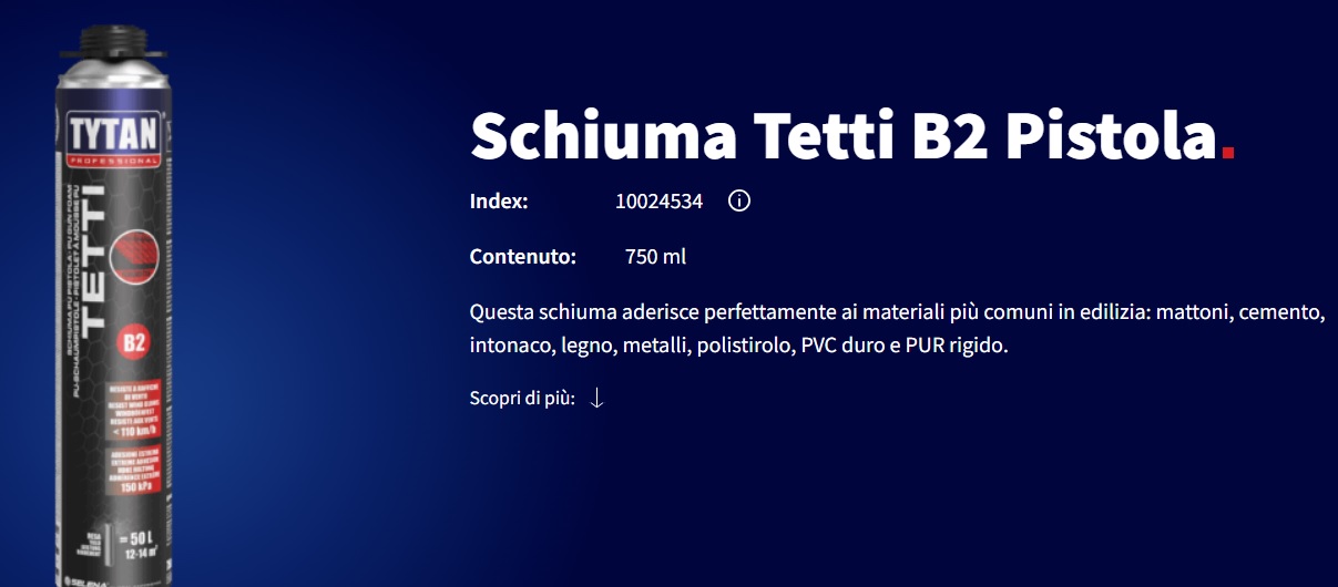 TYTAN Schiuma Tetti B2 Pistola (750 ml) - immagine 2